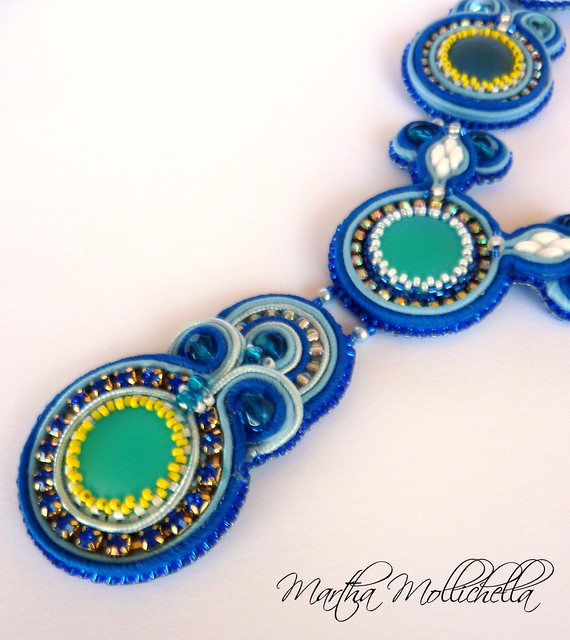 soutache necklace handmade in Italy by Martha Mollichella Handmade Jewelry