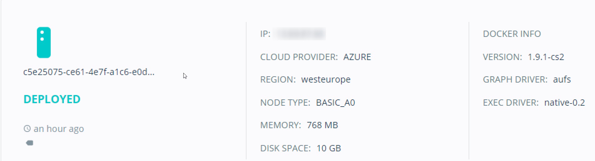 Docker Cloud node