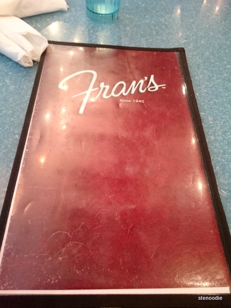  Fran's Restaurant menu cover