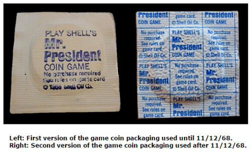 Shell Mr President game piece packets