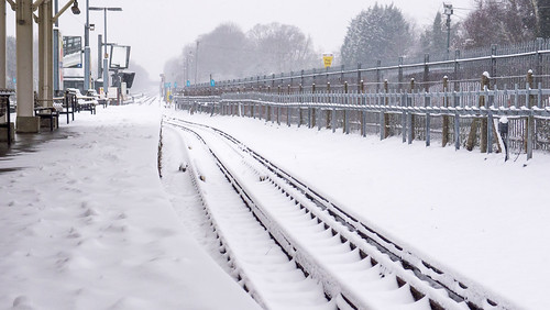 Snow at Chalfont & Latimer station