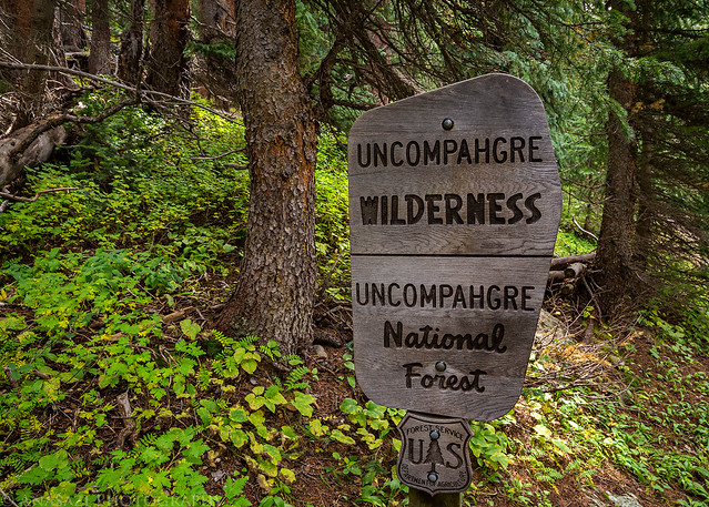 Uncompahgre Wilderness Sign
