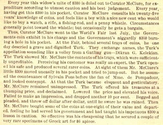 NUMISMATIST, Aug, 1894, 159 McClure and Kelekian