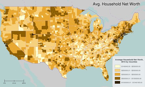 Average household net worth in 2015