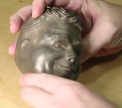 Polishing 3D printed sculpture