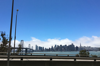 Views from Treasure Island - SF Skyline from road