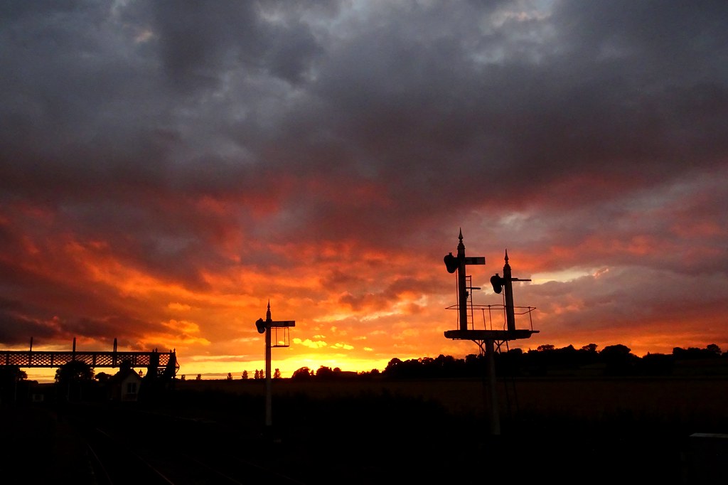 Sunset over Swanwick Junction