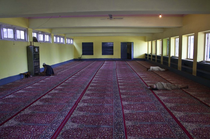 Hazrat Bal Mosque in Srinagar, Jammu and Kashmir, India