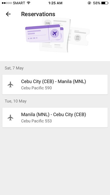 google trips reservations