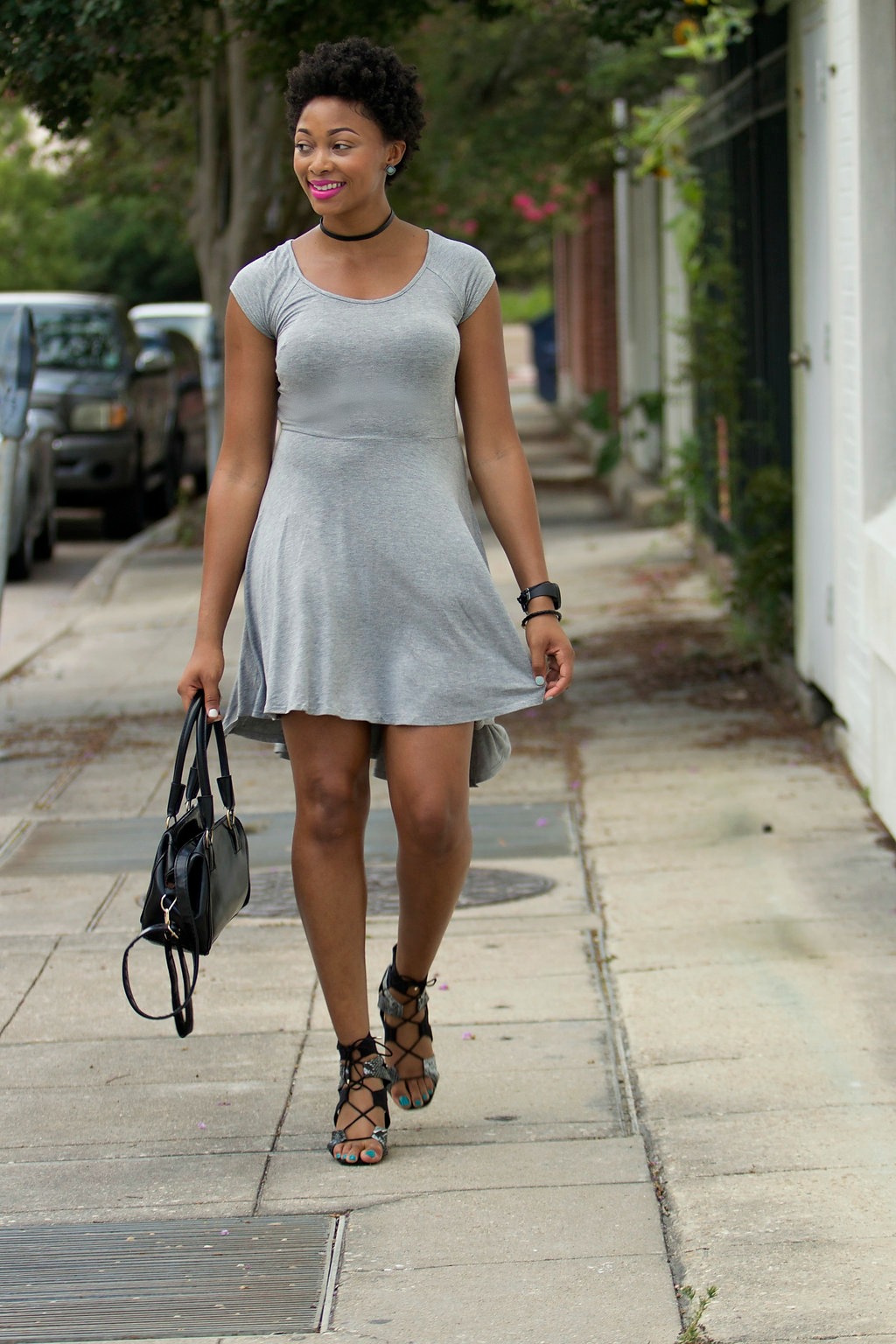 how to wear a choker, louisiana street style blogger