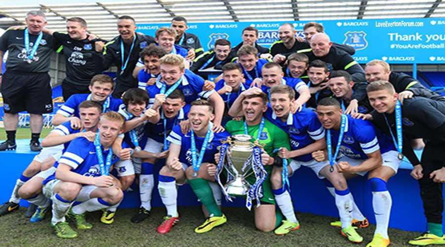 Everton Under 18s win Barclays U18 Premier League trophy 2014