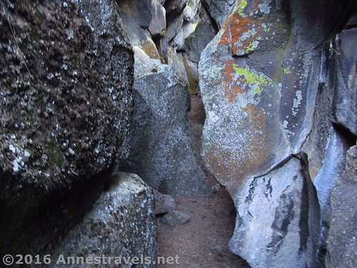Inside the Big Crack in Lava Beds National Monument, California
