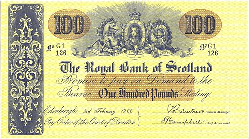 P320d £100 Royal Bank of Scotland 1966 ef £1750